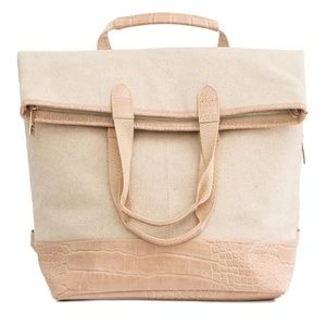 Beis Convertible Backpack - Beige and Croc